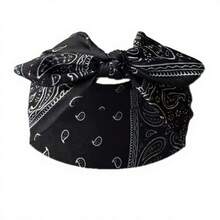 1/3/6 piezas Nueva diadema de orejas de conejo ultra ancha y linda, diadema de lazo de unicolor con patrón paisley elástico, accesorios para el cabello de mujer para yoga, deportes y actividades al aire libre - Multicolor - Ver 6