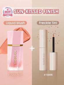 SHEGLAM [2Pcs] Summer Blush & Freckle Tint Bundle Set Brand Beauty Cosmetic Makeup For Women And Girls - Fawn+Hush Hush - View 2