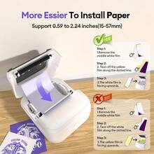 Marklife Printer Tato Mini C50 58mm, Printer Label, Printer Termal Multifungsi, Mendukung Ponsel dan Komputer untuk DIY/Tato LOGO/Pola/Pencetakan/Seniman - MultiWarna - View 6