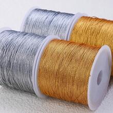 1 Roll Golden/Silvery Thread Macrame Cord Rope Braided String For Bracelet Necklace Diy Tassels Beading Shamballa String Jewelry Making - Wire - View 6