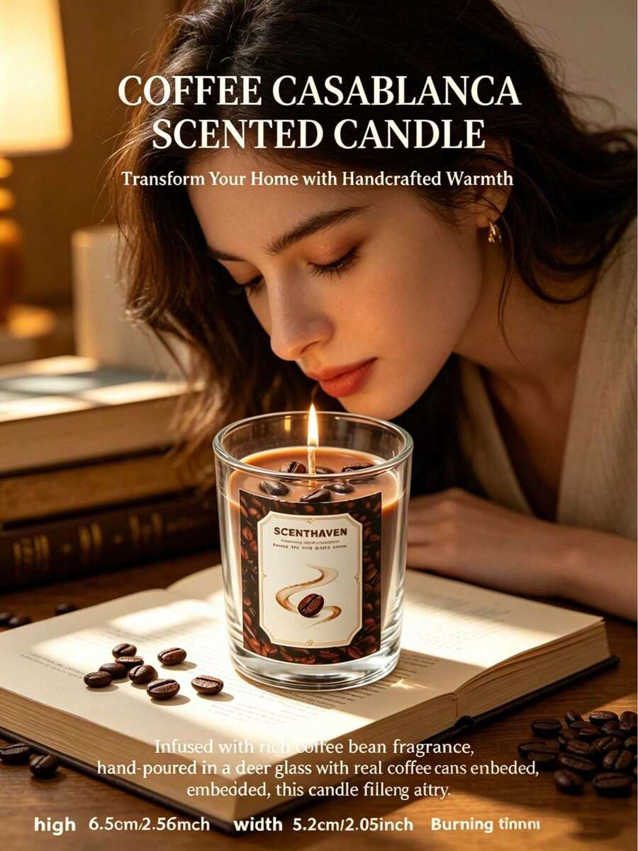 1/2pcs Home Coffee Scented Smokeless Fragrance Candles, Durable Indoor Room Diffuser Decorative Lamp, Fashionable Aromatherapy Gift For Friends And Family - Scented Candles - View 1