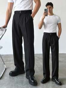 DAZY Men's Casual Slim Fit Dress Pants, Suitable For Spring And Autumn Outdoor And Daily Wear - Black - View 1