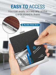 Personalized Business Fashion Business Card Holder, Customizable Logo Office Supplies Gift Business Card Holder, Magnetic Business Card Clip, Suitable For Storing Business Cards, Also Can Store Cigarettes, Father's Day Gift - Multicolor - View 6