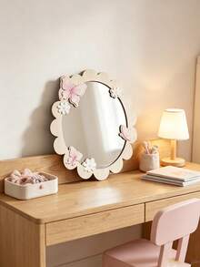 1pc Multi-Style Bow 2D Wooden Mirror Sticker, Hanging Decor, Baby Essentials, Girl Baby Supplies, Newborn Necessities, Room Decoration - Multicolor - View 8