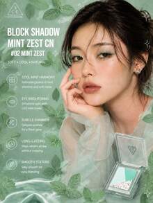 3CE Eyeshadow #02 Warna Mint 3.3g. Tersedia dalam hasil akhir matte dan berkilauan. Bedaknya halus, mudah dibaurkan tanpa berjatuhan, dan mencerahkan sudut dalam mata untuk tampilan alami tanpa riasan. - Eyeshadow kotak-kotak #02 Mint - View 3