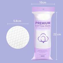 1pc Thick Cotton Pads For Face, 3-Layer Quilted Edge Makeup Pad Pads, Wet Compress Cotton Pads - White - View 7