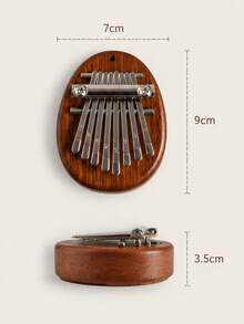1pc Wooden Mini 8 Keys Kalimba Thumb Piano,Portable 5-Finger Finger Piano,Small Musical Instrument ,Lightweight Pocket Musical Toy ,For Music Beginner Performance, Also As Holiday ,Birthday Gift - Multicolor - View 9