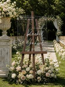Photo Wedding Welcome Sign, Wedding Rehearsal Sign, Modern Wedding Sign, Acrylic Welcome Sign, Wedding Photo Sign, Welcome To Our Wedding - Multicolor - View 6