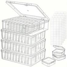 Bead Organizer Box, 14/24/30Pcs Small Clear Storage Box, Mini Clear Dimond Storage Containers Boxes With Box, Mini Clear Dimond Storage Containers Boxe - 1 Set - View 1