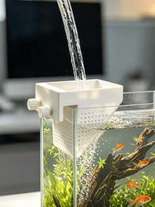 魚缸瀑布出水口過濾器 白色外掛式水流景觀盒 魚缸增氧循環水流裝置 小型魚缸靜音瀑布景觀配件 草缸桌面養魚水景裝飾 - 歡樂水族 - 查看 4