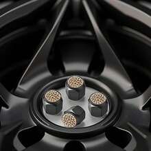 Tire Stem Caps Cover,4 Pcs Metal Black Cap, Aluminum Car Wheel Stem Caps,Universal Stem Covers,Trucks,Bikes,Bicycles, Motorcycles,Corrosion Resistant (Leopard) - Leopard - View 6