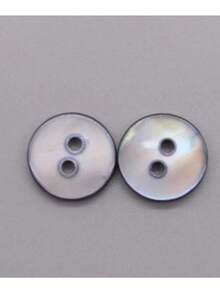 30pcs/Pack 12mm White & Gray Natural Shell Sewing Buttons, Round Mother Of Pearl Shell Buttons, Clothing Sewing Accessories, DIY - 30pcs - View 13
