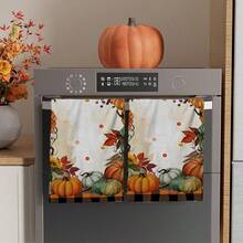 2/4/48pcs Autumn Series Multi-Color Pumpkin Border Pattern Printed Kitchen Towels - Ultra Soft, Highly Absorbent Polyester Tablecloths And Hand Towels, Perfect For Holiday Decor, Kitchen Decor, Party Decor. - Multicolor - View 15