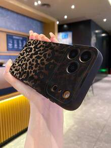 1件漸層豹紋相機保護手機殼，適用於 Apple/Galaxy/ - 黑色 - 查看 4