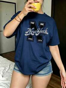 Women T-Shirts - Dark Blue - View 1