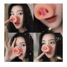 1PC Pig Nose Prop - Funny Pig Nose Prank Toy, Realistic Pig Nose For Prank, Performance, Halloween Party - Multicolor - View 3