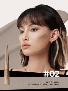 Little Ondine SCULPTURE LIQUID CONTOUR & HIGHLIGHTER 02 4.5g/0.16oz, Liquid Mousse Soft Matte, Easy Finger Blend, Quick Dry Buildable Coverage, All-Day Hold, Portable One-Swipe Face Sculpt, GIFT - # 02 - View 3