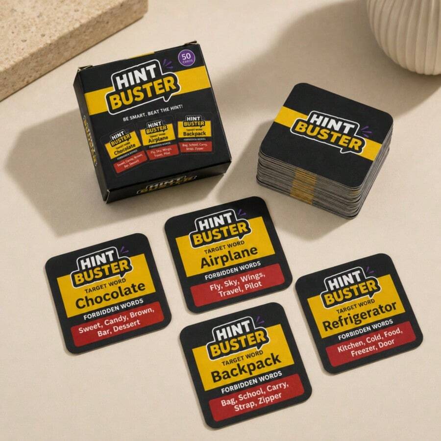 Resposta Rápida, Fala Fluente! Se o seu parceiro adivinhar corretamente, você ganha um ponto. Este é um jogo de cartas de mesa "Batalha de Inteligência e Sorte" - uma versão única de mini-jogo de cartas, adequada para qualquer ocasião. - Multicolorido - Visão 1