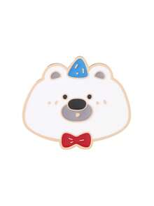 1pc Cartoon Creative Cute Animal Brooch, Soft Adorable Tiger Lion Bear Alloy Pin, Backpack Jacket Decoration - Multicolor - View 10