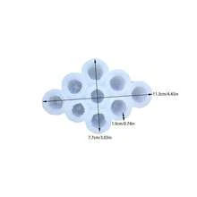 1pc 9-Cavity 3D Mini Orange Silicone Candle Mold - Realistic Peeled Citrus Shape Casting Mold, Suitable For DIY Aromatherapy Candles, Soap, Epoxy Resin, Plaster Diffuser Stone And New Year, Christmas Home Decor And Autumn Holiday Gift Craft Making - White - View 3
