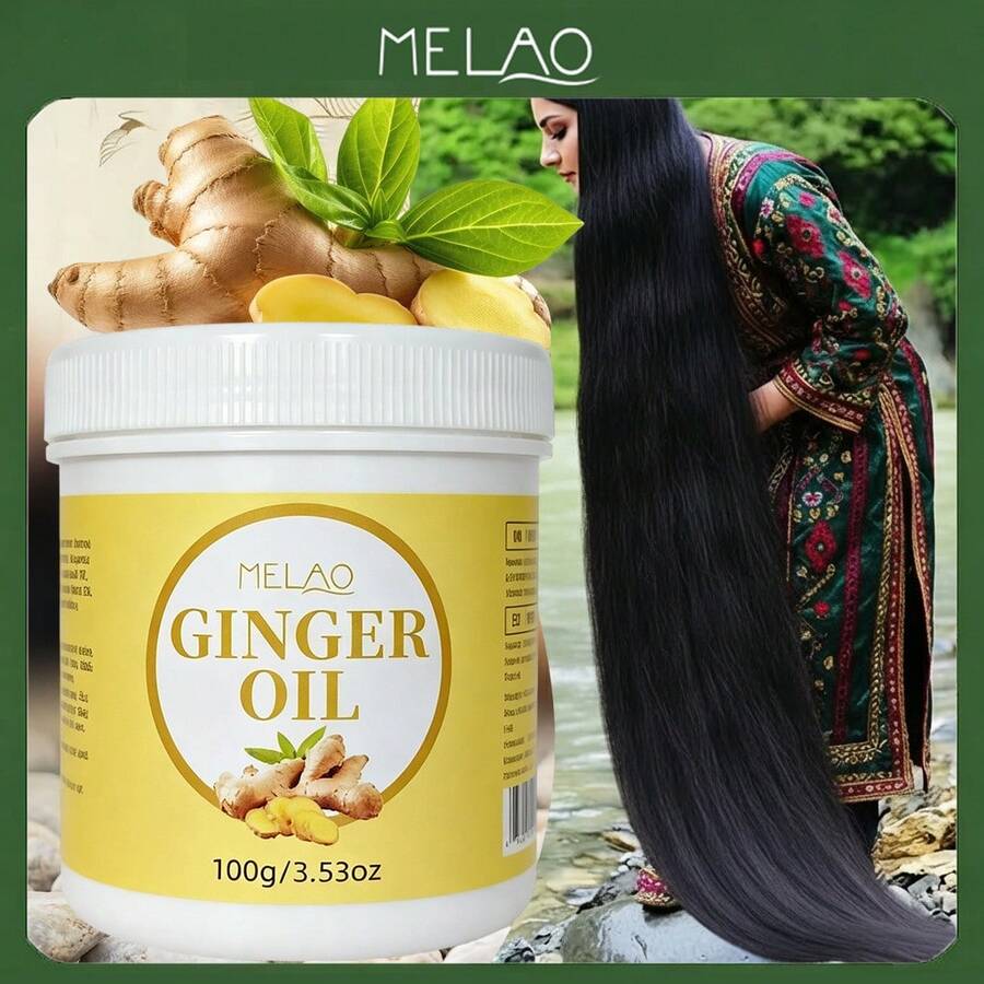MELAO 100g/3.53oz 純天然薑精油,適用於頭髮、頭皮按摩與護膚,溫和滋養身體與頭髮按摩油 - 100克 - 查看 1