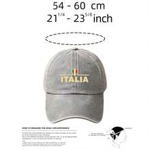 1pc Gothic Style Casual Washed Men's Hat, Letter Print, Unisex Fashion, Sun Protection, Suitable For Outdoor Activities - Multicolor - View 9
