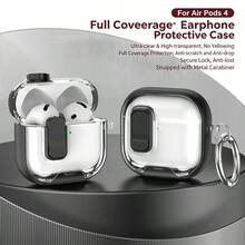 1 buah Casing Ponsel/Penyangga Earphone Transparan dengan Tutup Terbuka dan Warna Kontras, Kompatibel dengan Apple 4 Earbud Bluetooth Nirkabel, Transparan dengan Pelindung Lembut untuk Switch Pro 2 - Clear - View 11