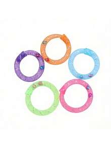 12pcs Random Color Cat Toys, Mesh Cat Self-Entertainment Ring Donut Bell Toy, Kitten Teaser Toy For Boredom Relief, Interactive Toy For Pet And Owner Bonding - View 6