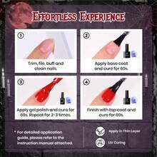 Beetles 6 Colors Halloween Gel Nail Polish Set, Red Purple Green Orange Black White Soak Off UV LED Gel For Pumpkin, Ghost, Witch & Spooky Nail Art - 6 Colors Halloween Gel Nail Polish Set - 查看 9
