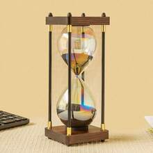 Timer, 30 Minutes Sand Timer,Hourg Lass With,Decor Home, Desk,Office, Wedding Decor (Black) - Black 1pc - View 6