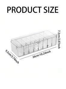 1pc 8 Compartments Clear Acrylic Tea Bag Storage Rack,Multi-Functional Coffee Pod Sugar Packet Storage Container,Detachable Makeup & Sundries Display Holder,Wall-Mounted Or Countertop Kitchen Spice Shelf Pantry Cabinet Organizer. - Transparent - View 3