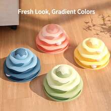Interactive Cat Track Toy, 3-Layer Rotating Ball Toy, Suitable For Indoor Cats, Educational And Boredom Relief, Relieves Adult Cats' Boredom And Anxiety, Detachable Cat Tower Ball, Combines Play And Training Functions, An Educational Toy - Multicolor - View 3