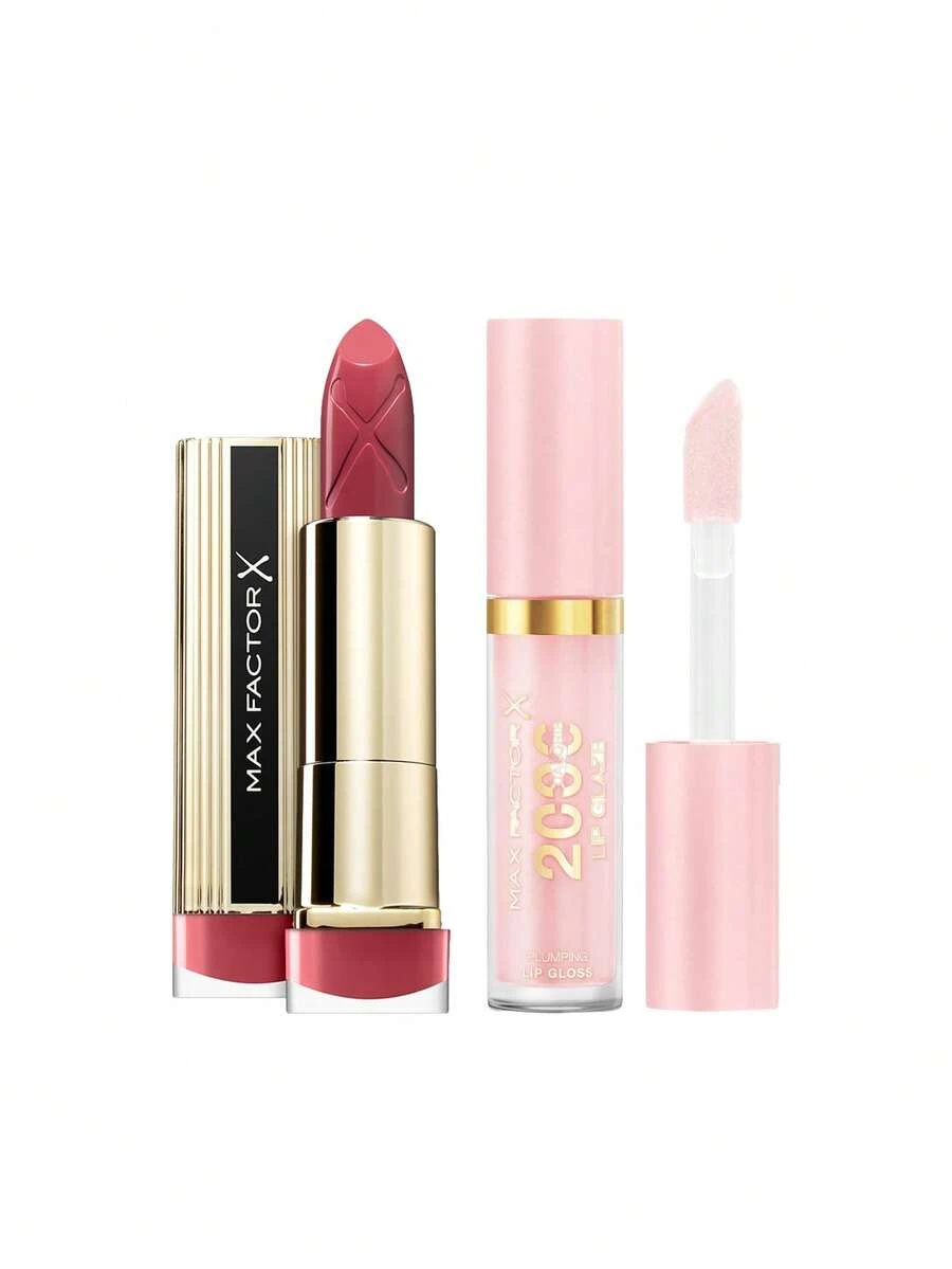 Max Factor [حزمة] أحمر شفاه إكسير الألوان 025 برونزي الشمس 4 جرام + لمعان الشفاه 2000 سعرة حرارية 010 حلوى القطن 4.4 مل - 025 صن برونزي + 010 حلوى القطن - مشاهدة 1