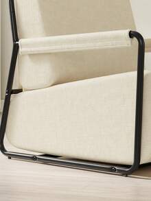 SoBuy | Velvet Armchair With Footstool | Small Comfy Accent Chair For Living Room | 59*74*78 Cm | Load Capacity 143 Kg - White - View 11