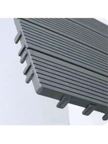 DIY Interlocking Patio/Yard Floor Tiles, Plastic Outdoor Balcony Ground Covering - A - View 2