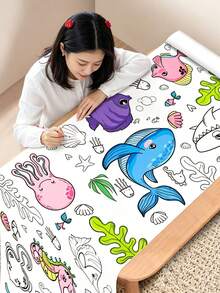 Graffiti Scroll Painting, Large Roll Paper Coloring Book, Coloring Pages, Drawing Notebook, Coloring Canvas - Multicolor - View 9
