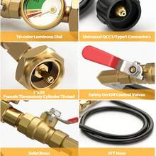 Ropane Refill Adapter For 1 Lb. Tanks,3 FT Propane Tank Refill Adapter Rubber Hose - Golden Yellow - View 3