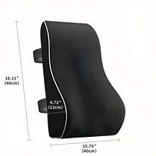 1pc Memory Foam Lumbar Support Pillow, Lumbar Support For Office Chair, Car Seat, Back Support, Relieve Back Pain Comfortable Pillow - 1PC - View 6