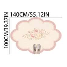 1 pieza Alfombra floral rosa, linda, acogedora, alfombra gruesa, alfombra de felpa, alfombra de otoño/invierno, alfombra gruesa, alfombra decorativa, decoración de dormitorio, alfombra pequeña, alfombra, decoración del hogar, alfombra de sala de estar, alfombra pequeña de sala de estar, alfombra de dormitorio - Multicolor 9 - Ver 15