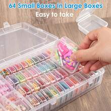 Bead Organizer Box, 14/24/30Pcs Small Clear Storage Box, Mini Clear Dimond Storage Containers Boxes With Box, Mini Clear Dimond Storage Containers Boxe - 1 Set - View 6