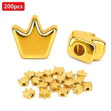 100/200顆 7mm 皇冠隔珠 大孔散珠 DIY 手鍊項鍊珠寶手工配件 4色 - CCB皇冠 - 查看 8
