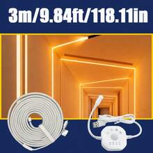 Acosh Neon 暖白色感應燈條定時器-120° 360°可旋轉小夜燈,USB供電,可彎曲燈條,適用於樓梯、臥室、派對、廚房、電視及其他場地,時尚燈條 - 暖白光 - 查看 10