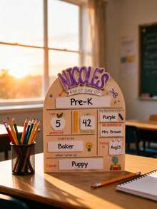 Personalized Name First Day And Last Day Of School Sign, Customized Wooden Back To School Milestone Board, Kindergarten Preschool Photo Prop, Student Commemorative Gift, School Year Memory Keepsake Board - C-opening School Commemorative Wooden Plaque - View 8