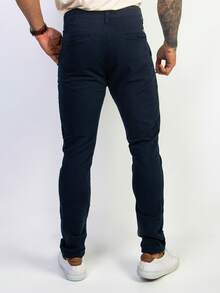 Urban Zone Jeans Men's Slim Fit Casual Twill Pants With Elastane - 海洋 - 查看 8
