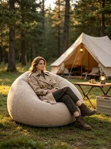 Solid Color Soft Inflatable Bean Bag Sofa, Foldable Portable Comfortable Leisure Lounge Chair, Suitable For Adults And Families, Indoor Outdoor Camping Summer Use - Multiple Styles - View 8