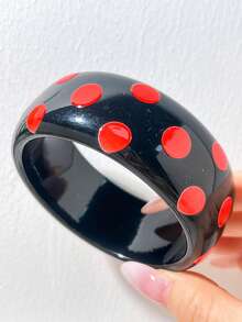 Dopamine Geometric Ring Resin Women's Bracelet Exaggerated Versatile Women's Bangle Set - Multicolor a - View 8