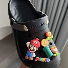 Hasbro 1 Set DIY Hole Shoe Accessories Super Brothers + Mushroom Shoe Charms, Cute Cartoon Student Slippers Decoration Buckles Removable, Perfect Choice For Halloween And Christmas Gifts, PVC Material DIY Shoe Charms, Suitable For Beach Bags - Multicolor - View 5