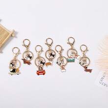 Spot New Leopard Pattern Love Bag Pendant Pendant Keychain Hand-Woven Lanyard Key Chain Pendant - Multicolor - View 1