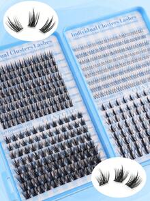 400pcs Eyelash Book C Curl Large Capacity Highest Quality Lowest Price New DIY False Eyelashes Fluffy Soft 3D Faux Mink Hair False Eyelashes Makeup Eyelash Extensions Short Lightweight DIY Home Eyelash Extensions - C - View 4