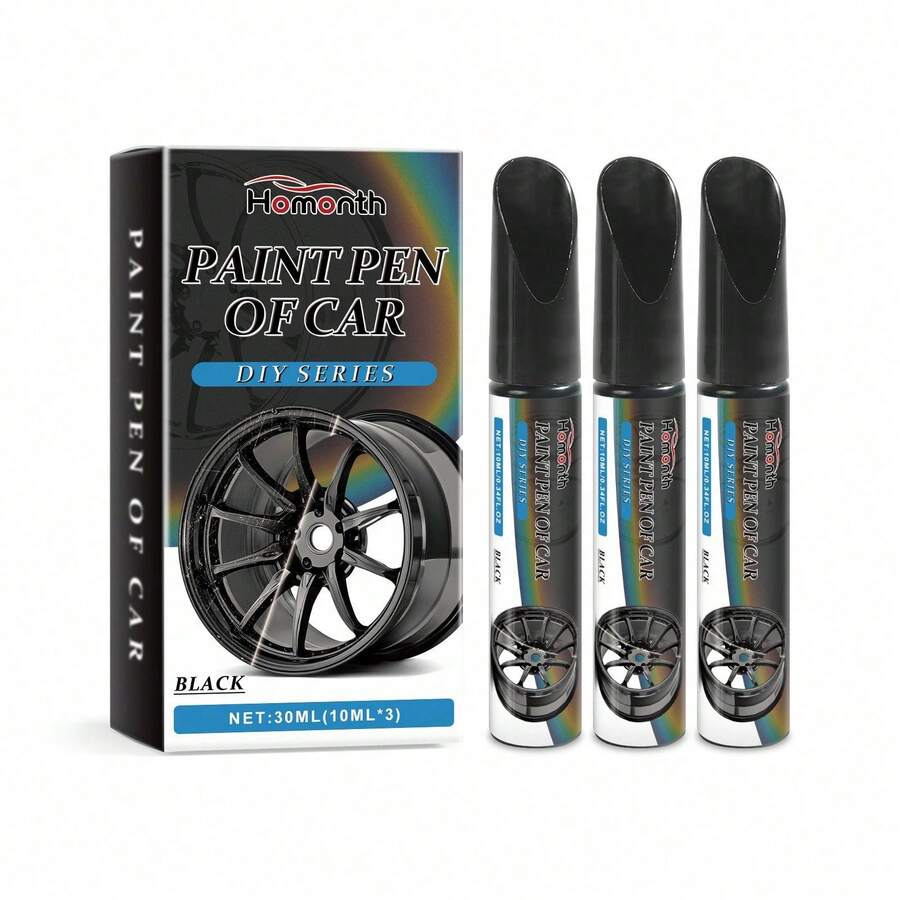 Homonth - Lápiz Reparador de Arañazos para Ruedas de Coche, Lápiz para Retocar y Eliminar Arañazos de Pintura de Coche UTBW EKKC - A - Ver 1